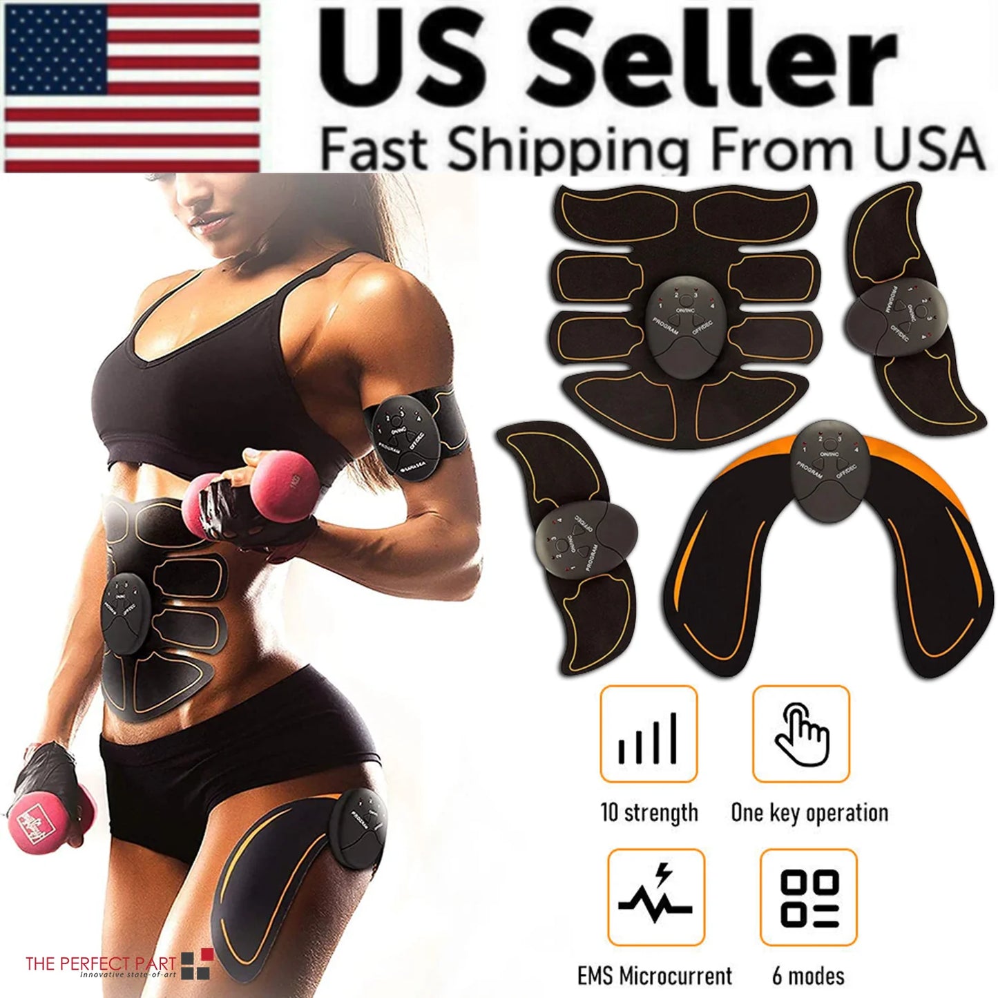 EMS Abdominal Muscle Toning Trainer and Stimulator Fitness Belt