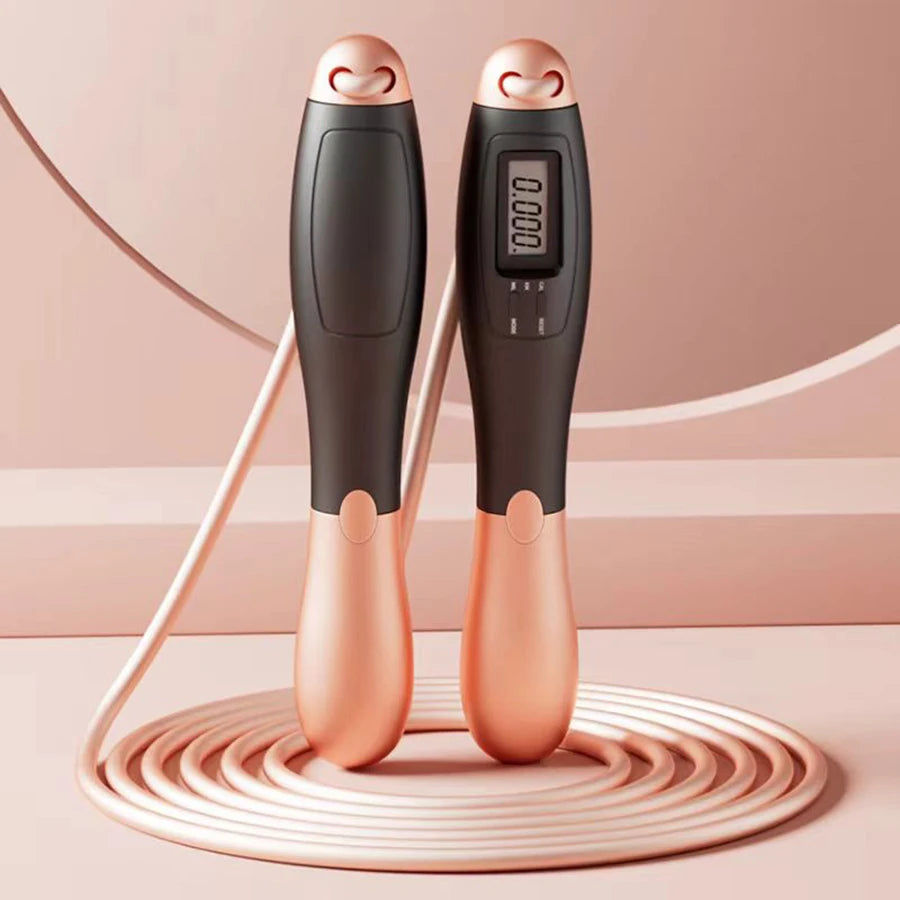 1 Set of Steel Wire Rope Counting Skipping Rope Cordless Weight-Bearing Skipping Rope Weight Loss Fitness Equipment Sports Equip