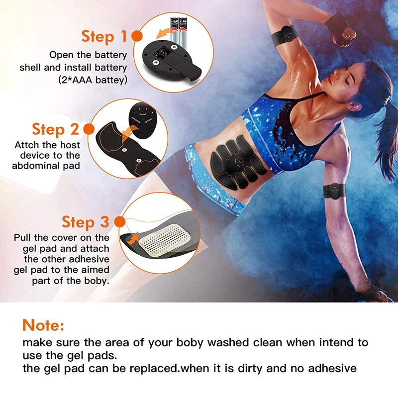 EMS Abdominal Muscle Toning Trainer and Stimulator Fitness Belt