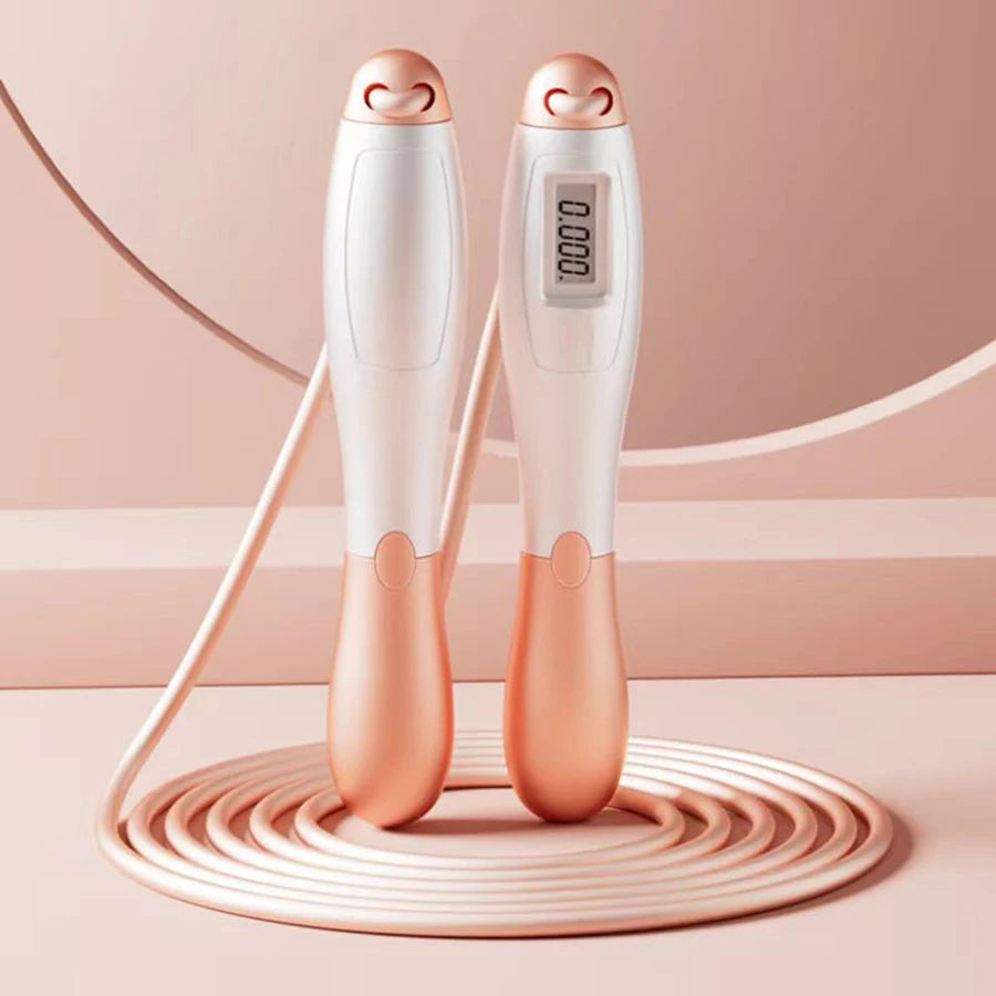 1 Set of Steel Wire Rope Counting Skipping Rope Cordless Weight-Bearing Skipping Rope Weight Loss Fitness Equipment Sports Equip